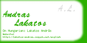 andras lakatos business card