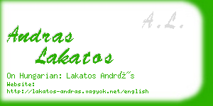 andras lakatos business card